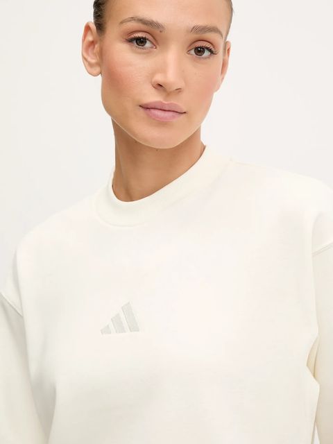 adidas bluza ALL SZN damska kolor beżowy gładka IY6748