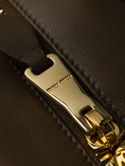 Miu Miu Leather Beau tote bag - Green