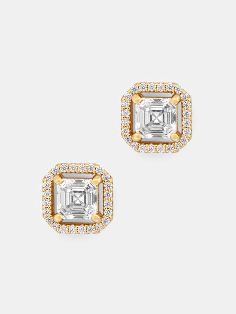 Michael Kors kolczyki damskie ze srebra pozłacanego z cyrkonią - zdjęcie produktu nr 1