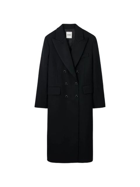 SANDRO double-breasted coat - Black - zdjęcie produktu nr 1