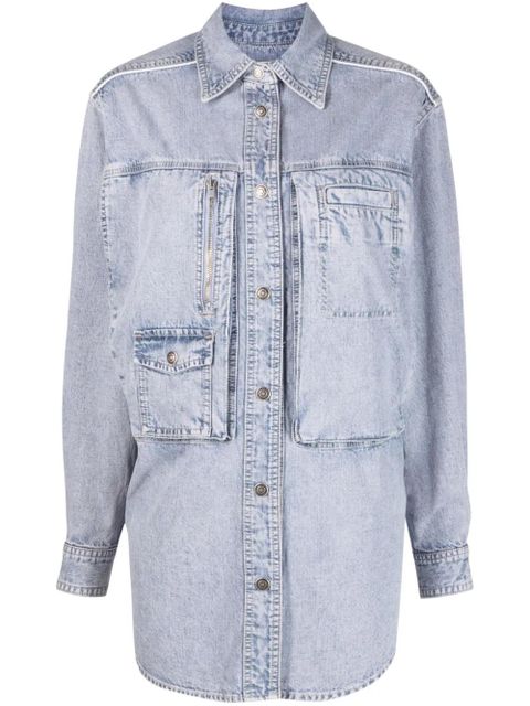 ISABEL MARANT Pearl chambray shirt jacket - Blue - zdjęcie produktu nr 1