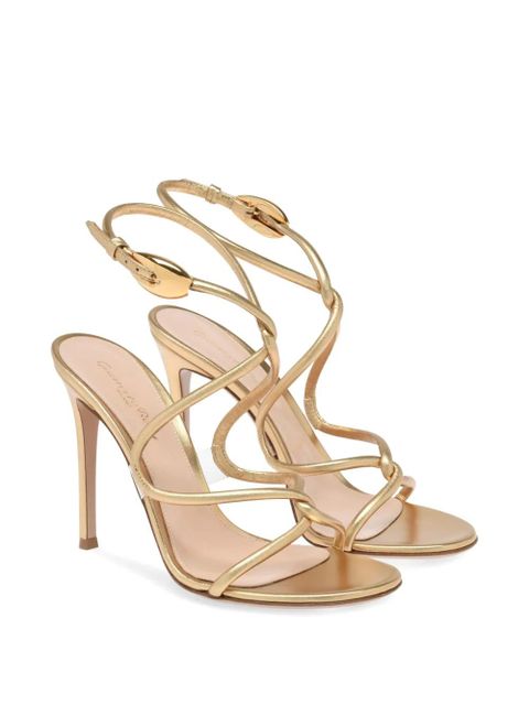 Gianvito Rossi 105mm Black Mamba sandals - Gold