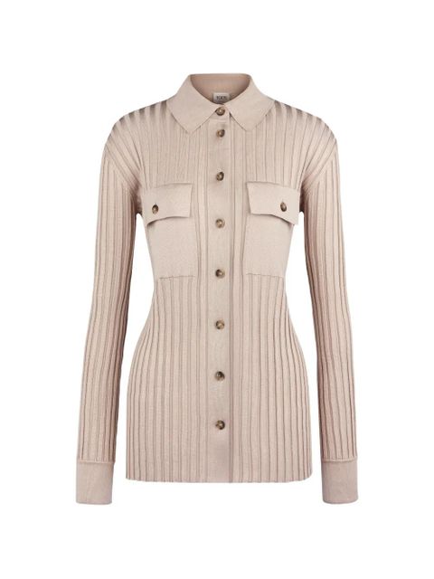 Tod's ribbed chest-pocket cardigan - Neutrals - zdjęcie produktu nr 1