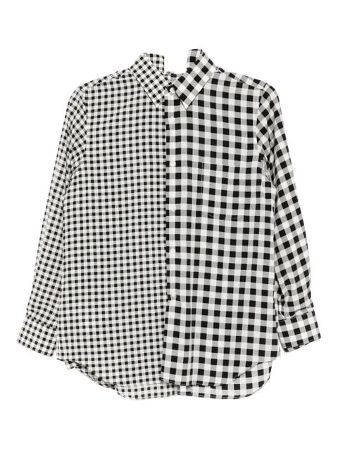 Comme Des Garçons layered plaid shirt - Black - zdjęcie produktu nr 1