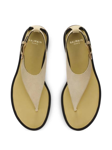 Balmain Anthem flat sandals - Neutrals