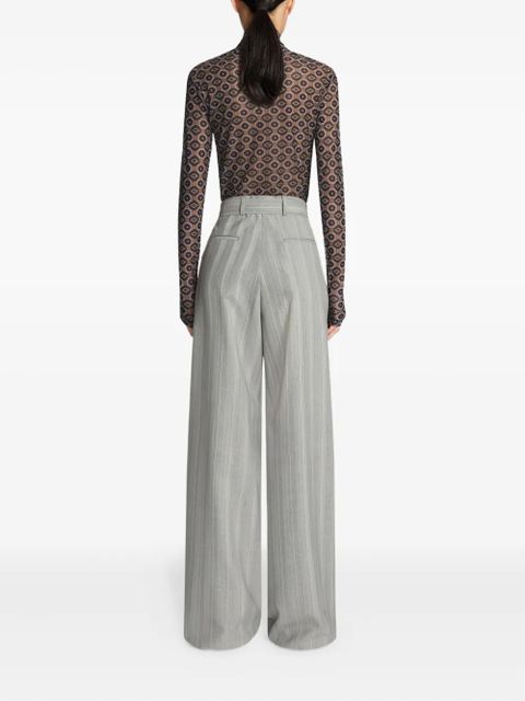 DRIES VAN NOTEN printed turtleneck top - Brown