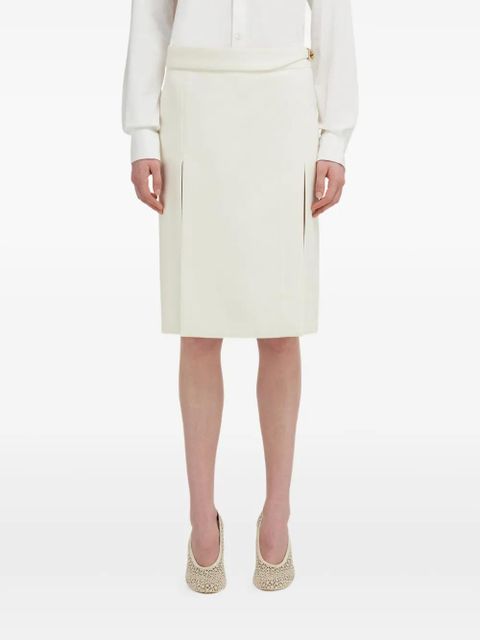 Ferragamo buckle-detailing pencil skirt - Neutrals