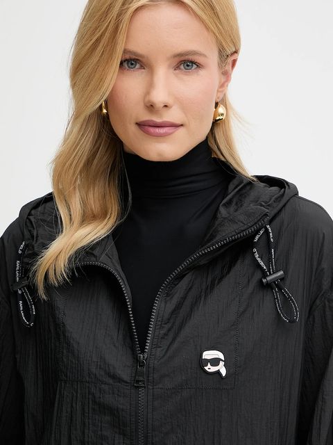 Karl Lagerfeld kurtka IKON damska kolor czarny przejściowa A3W15027 - zdjęcie produktu nr 2