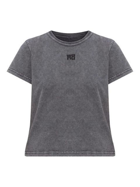 Alexander Wang logo-embroidered cotton top - Grey - zdjęcie produktu nr 1