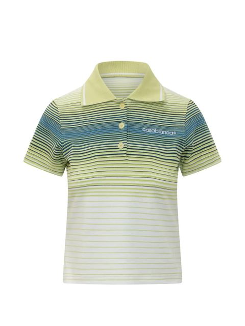 Casablanca striped short-sleeve polo shirt - Green - zdjęcie produktu nr 1
