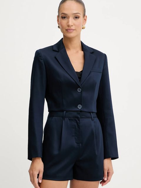 Guess marynarka APOLLINE kolor granatowy jednorzędowa gładka W5YN11 WHG92 - zdjęcie produktu nr 1