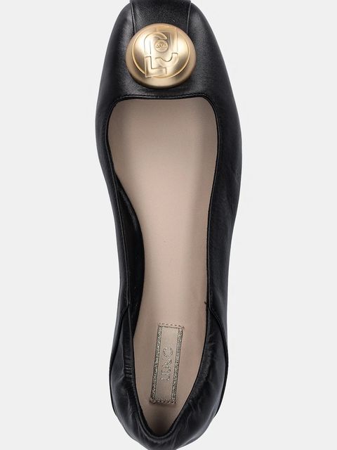 Liu Jo baleriny skórzane BRIGITTE 09 kolor czarny SA6033P006222222