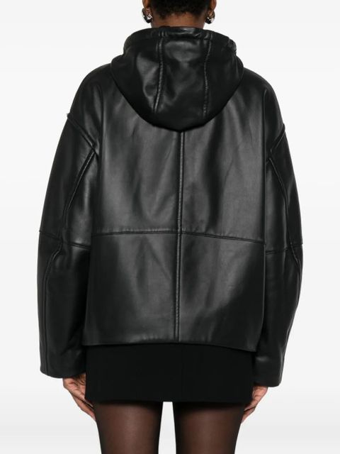 Sportmax hooded zip-up jacket - Black