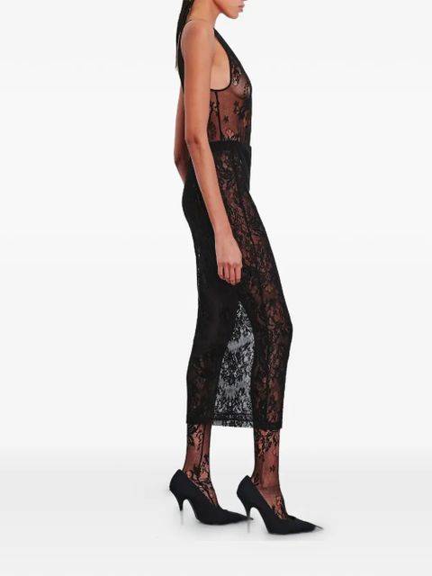 WARDROBE.NYC floral lace skirt - Black
