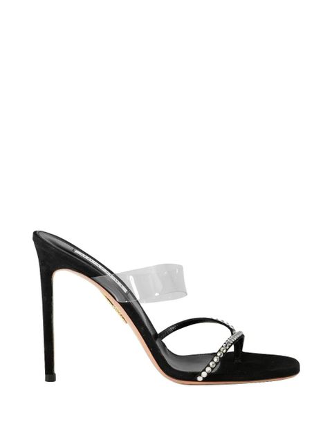 Aquazzura Movie rhinestone-strap sandals - Black - zdjęcie produktu nr 1