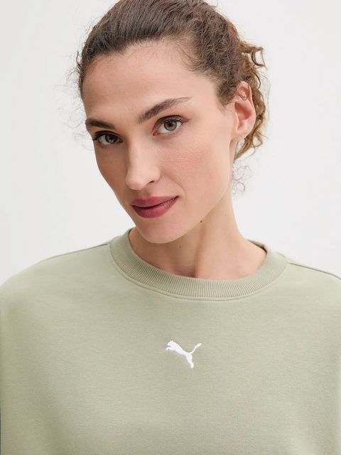 Puma bluza damska kolor zielony gładka 629748 - zdjęcie produktu nr 2