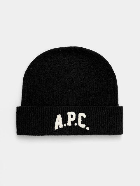 A.P.C. czapka wełniana bonnet axel kolor czarny WVBDK.M25111 - zdjęcie produktu nr 1