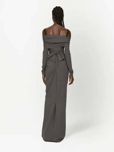 Dolce & Gabbana KIM DOLCE&GABBANA Milano-rib maxi dress - Grey