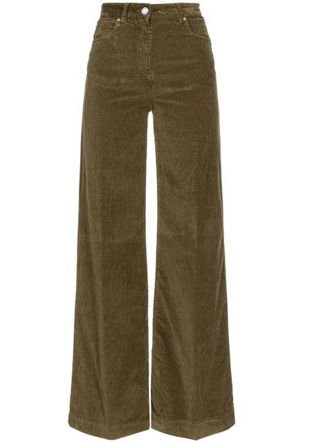 PINKO Wendy cotton-blend trousers - Green - zdjęcie produktu nr 1