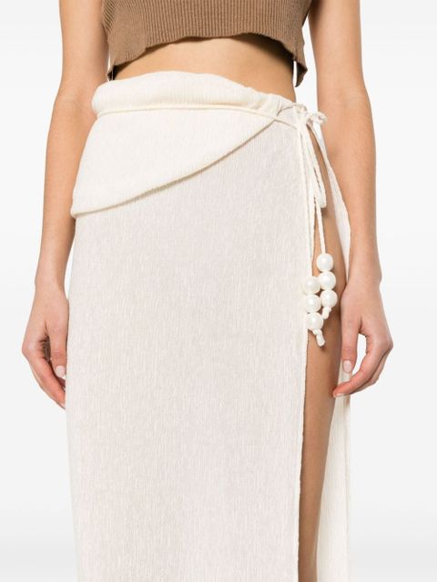 Magda Butrym wraparound maxi skirt - Neutrals