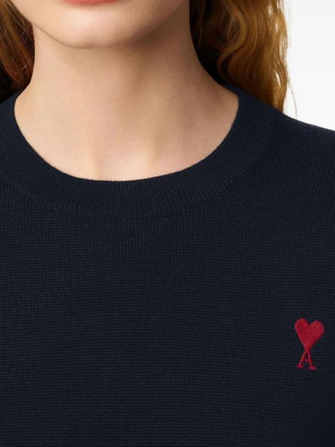 AMI Paris logo-embroidery sweater - Blue