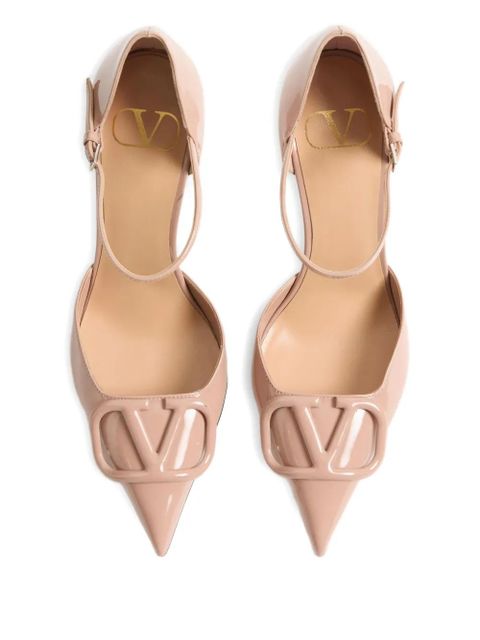 Valentino Garavani 100mm vlogo signature d'orsay pumps - Neutrals