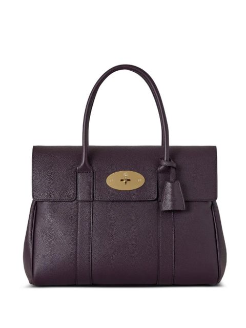 Mulberry Bayswater grained leather shoulder bag - Purple - zdjęcie produktu nr 1