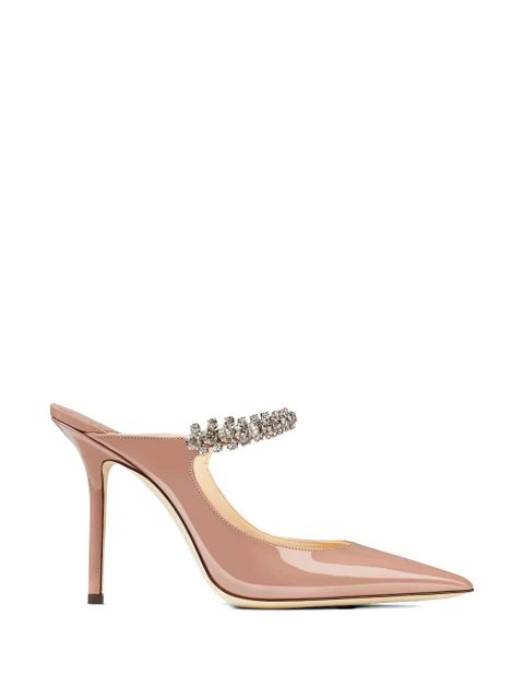 Jimmy Choo crystal-embellishment pointed-toe mules - Pink - zdjęcie produktu nr 1