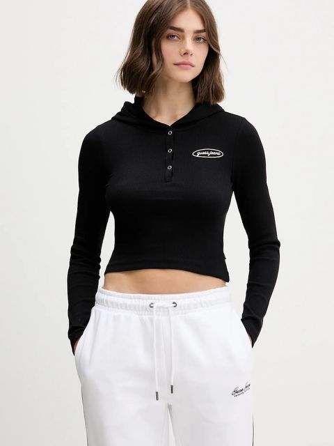 Guess Jeans longsleeve damska kolor czarny W5YP39 KA0H1 - zdjęcie produktu nr 1