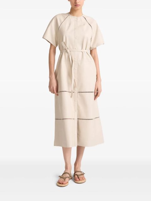Yves Salomon leather dress - Neutrals