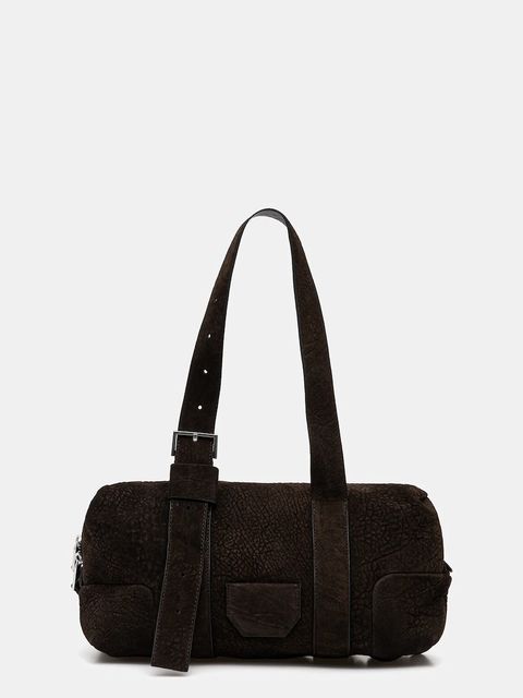 AllSaints torebka zamszowa kolor brązowy W617XD - zdjęcie produktu nr 1