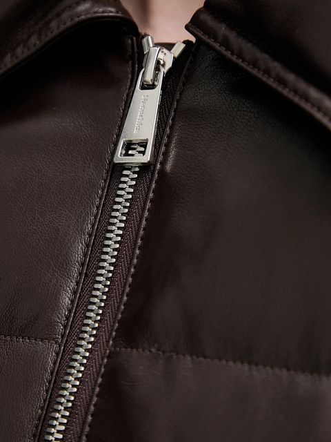 Nanushka kurtka kolor brązowy zimowa NW25FWJK20278