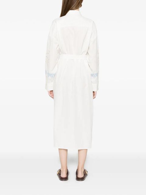 Weekend Max Mara Wkdgru floral-embroidered midi dress - White