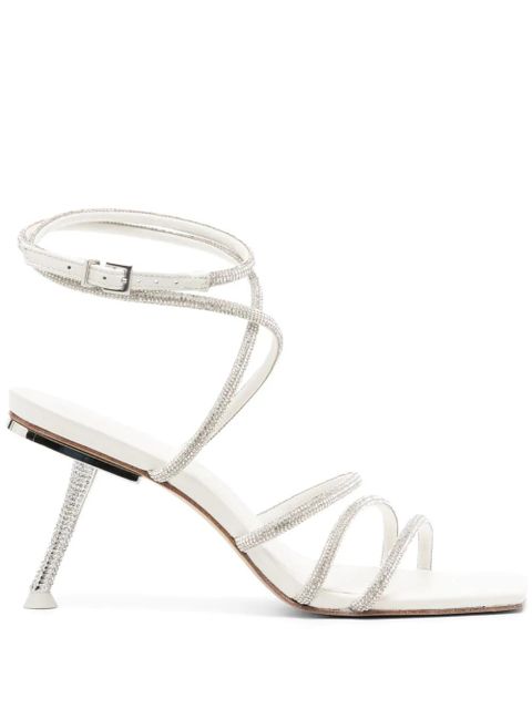 Cult Gaia Isa 70mm leather sandals - Silver - zdjęcie produktu nr 1
