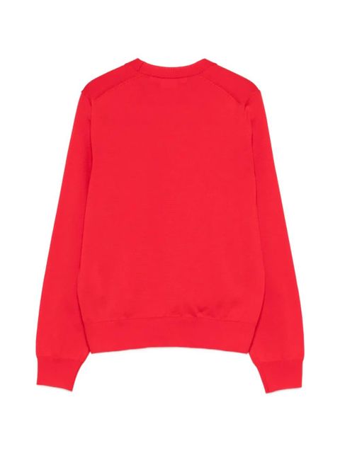 Comme Des Garçons ribbed crewneck sweater - Red - zdjęcie produktu nr 2