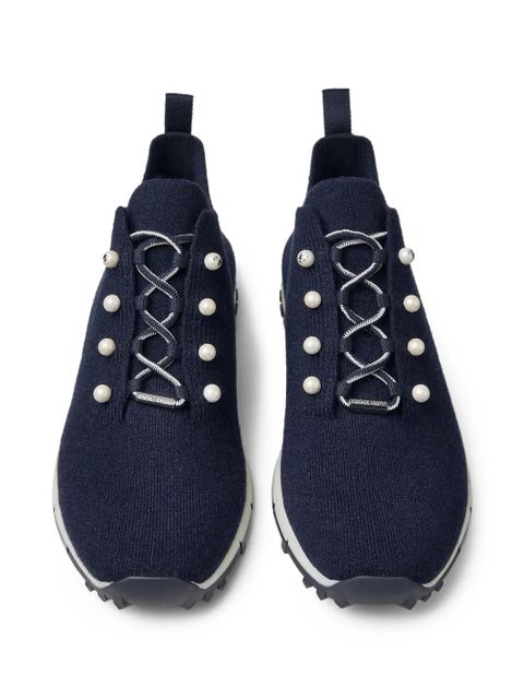 Jimmy Choo Veles pearl-embellished sneakers - Blue