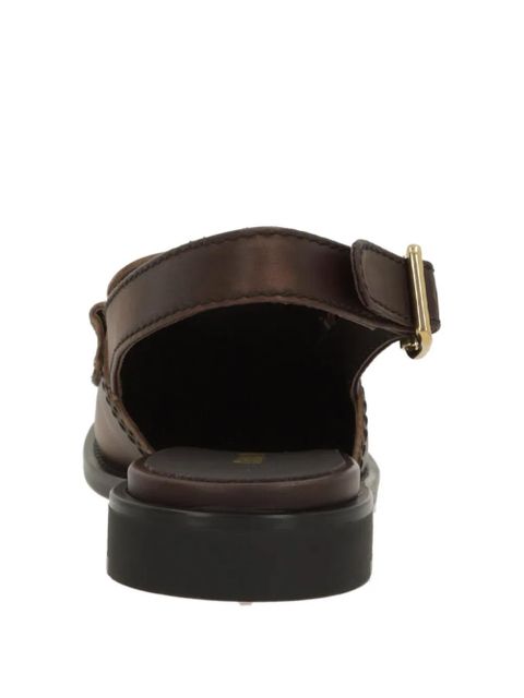 Miu Miu logo-detail slingback loafers - Brown - zdjęcie produktu nr 1