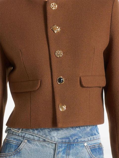 Manière De Voir Evana stand-collar button jacket - Brown