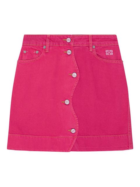 GANNI button-front denim skirt - Pink - zdjęcie produktu nr 1