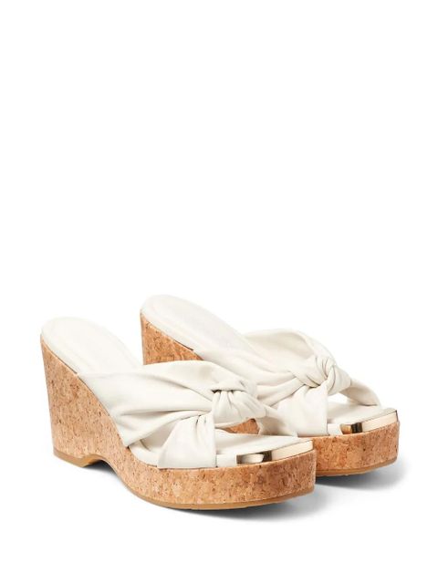 Jimmy Choo 95mm Avenue wedge sandals - White - zdjęcie produktu nr 2
