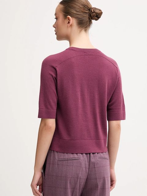 United Colors of Benetton sweter wełniany damskie kolor fioletowy lekki 11AHD10E6