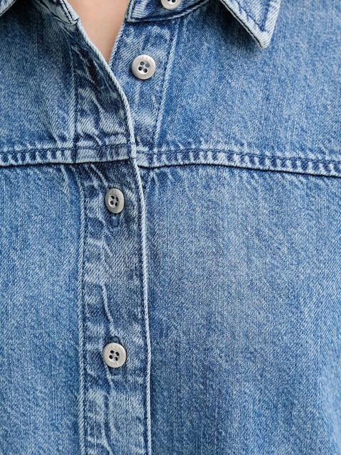 Rag & Bone koszula jeansowa damska kolor niebieski relaxed z kołnierzykiem klasycznym WDD25PA001UFRI - zdjęcie produktu nr 2