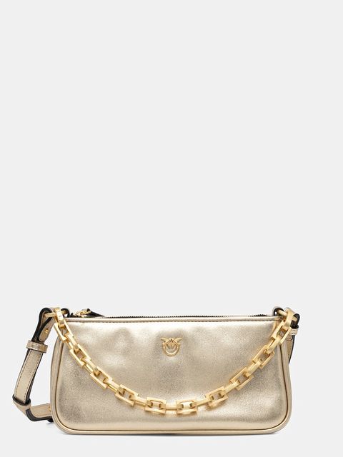 Pinko torebka skórzana Horizontal kolor złoty 105069 A2O9 - zdjęcie produktu nr 1