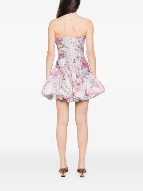Aje Ambrose ruffled floral mini dress - Blue