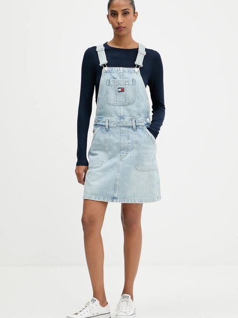 Tommy Jeans sukienka jeansowa kolor niebieski mini rozkloszowana DW0DW22149