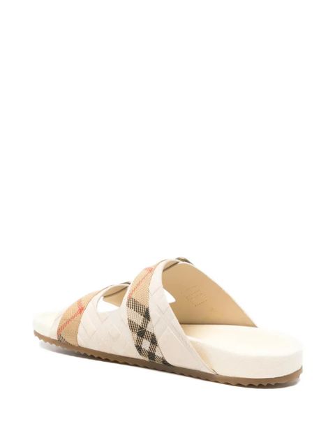 Burberry buckle check sandals - Neutrals - zdjęcie produktu nr 2