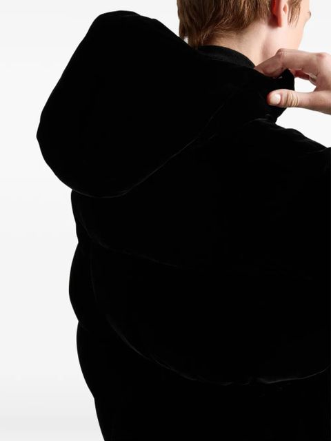 Prada velvet puffer jacket - Black - zdjęcie produktu nr 2