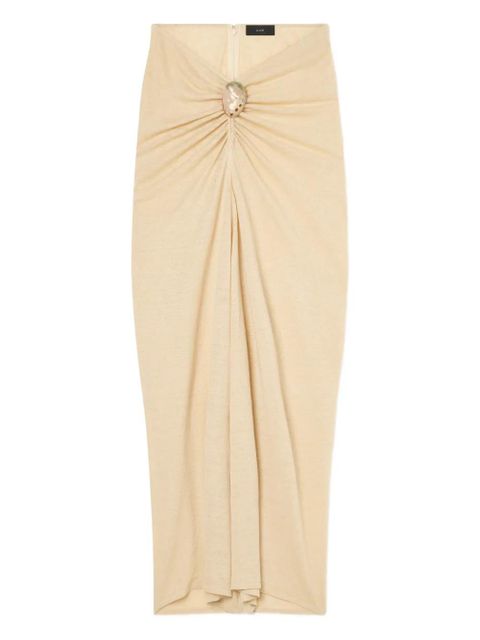 Alanui Mermaid draped midi skirt - Neutrals - zdjęcie produktu nr 1