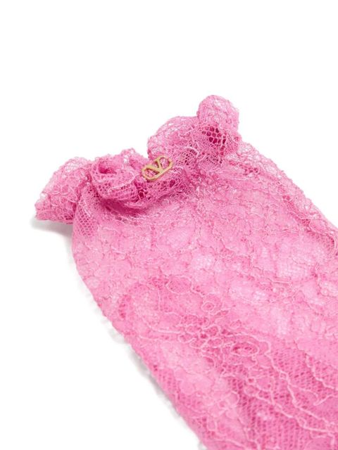 Valentino Garavani Vlogo Signature lace gloves - Pink - zdjęcie produktu nr 2