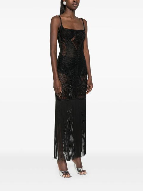 The Attico embroidered midi dress - Black - zdjęcie produktu nr 2